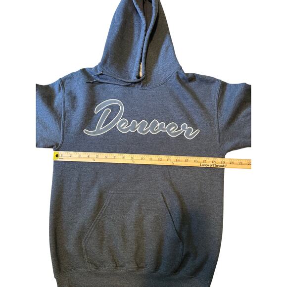Denver Colorado State Flag University Hoodie Sweatshirt Gray Unisex Size S - Picture 6 of 8